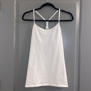 Lululemon White Power Y Tank